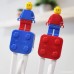 Brick Figure Spoon Fork Training Chopsticks and Case set for Toddler Kid Children (Blue) - B076FS4Z4N